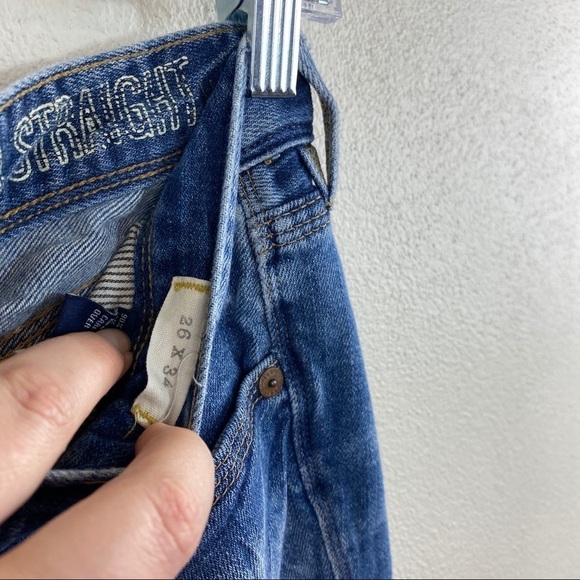 Madewell Rail Straight Distressed Whiskered Wash - Picture 6 of 7